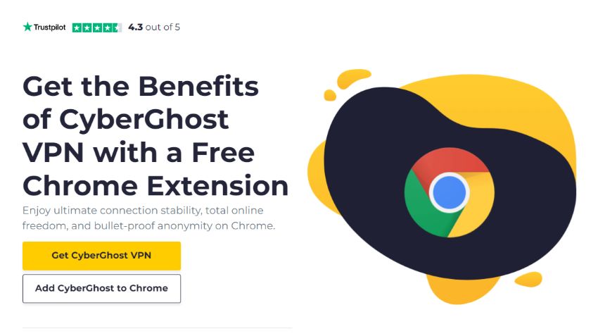 cyberghost chrome extension server ption