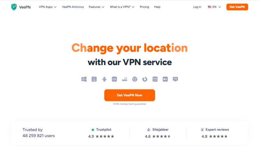 VeePN VPN - Image Screenshot From VeePN VPN Official Website