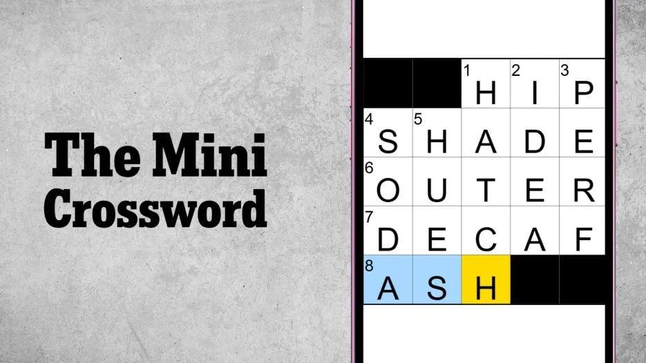 NYT Mini Crossword Hints and Answers